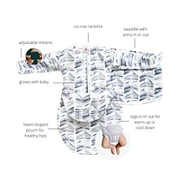 embe Baby Long Sleeve Swaddle Sack (0-3 months) Arms-In/Arms-Out, Legs-In/Legs-Out