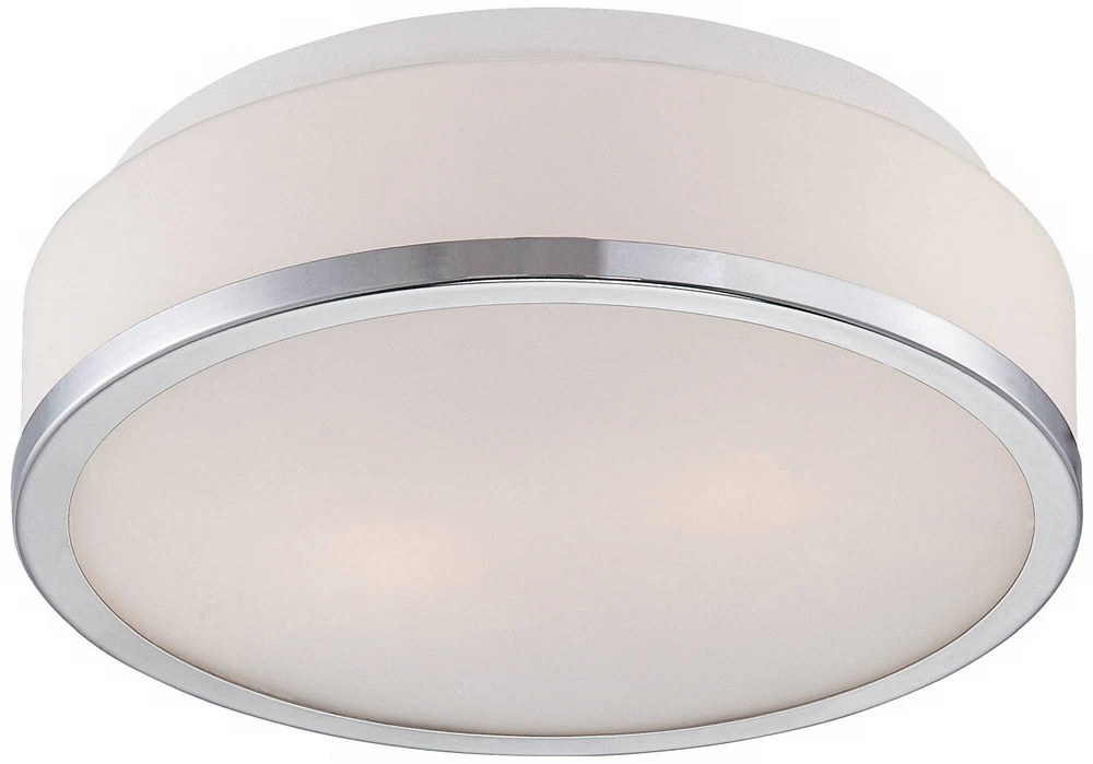 Possini Euro Design Mavis Modern Ceiling Light Flush-Mount Fixture 10.25" Wide Sleek Chrome 2