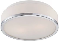 Possini Euro Design Mavis Modern Ceiling Light Flush-Mount Fixture 10.25" Wide Sleek Chrome 2