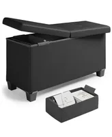 Nestl Inch Ottoman Storage Bench with Bins