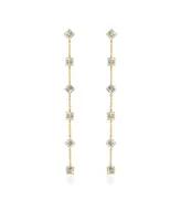 Ettika Geometric Linear 18K Gold Plated Earrings