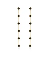 Ettika Geometric Linear 18K Gold Plated Earrings
