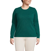 Lands' End Plus Cashmere Crewneck Sweater