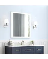 Simplie Fun 28x36 Inch Led Bathroom Mirror, Bathroom Vanity Mirror With Lights, Backlit And Front Lighted