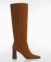 Mango Women's Heel Suede Boots