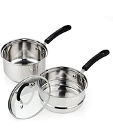 Cook N Home Professional Stainless Steel Double Boiler, 2 Quarts