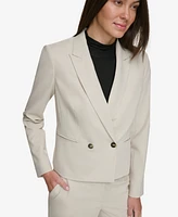 Dkny Women's Peak-Lapel Button Blazer