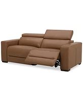 Nevio 82" 2-Pc. Leather Sectional with 2 Power Recliners and Headrests, Created For Macy's