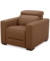 Nevio Leather Power Headrest Sectional Collection Created For Macys