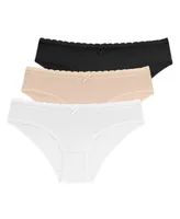 Dorina Women's Naomi 3 Pack Soft Cotton Brief Panties