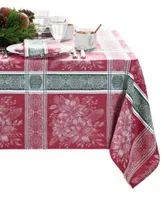 Elrene Poinsettia Plaid Table Linens Collection