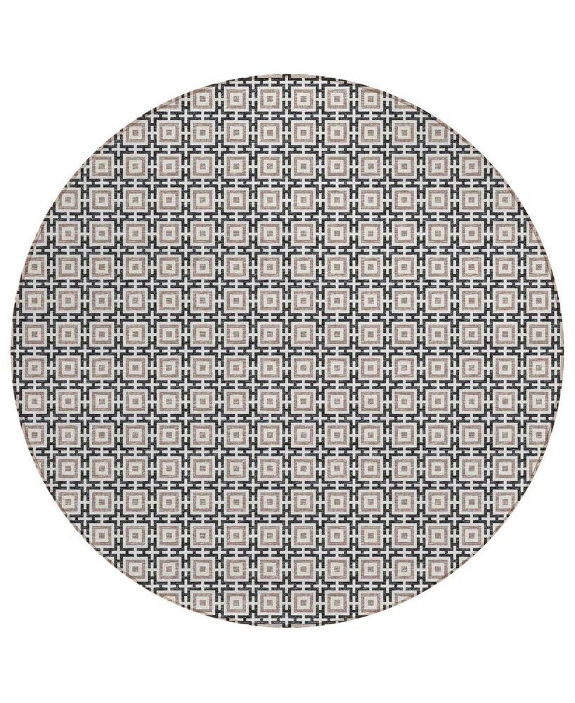 D Style Robbey Washable RBY1 8' x Round Area Rug