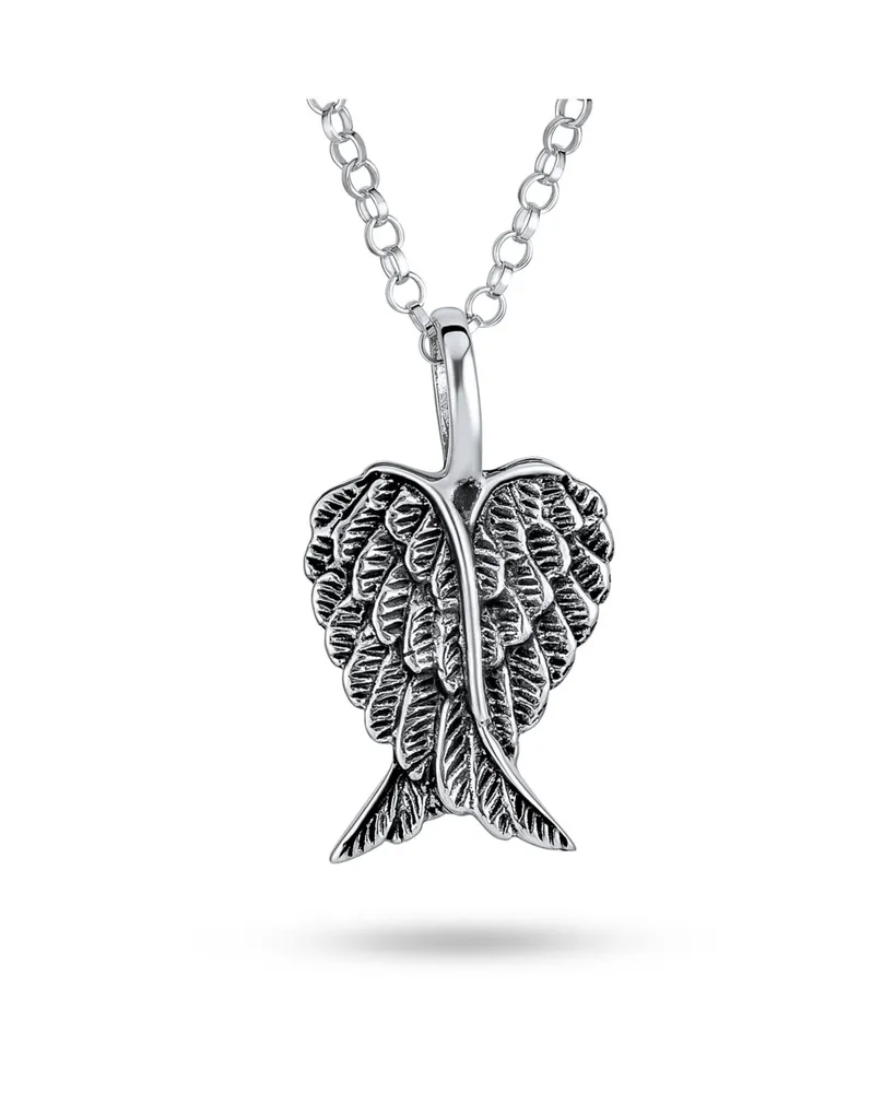 Sterling Silver Wing Necklace for Women, Delicate and Dainty Angel
