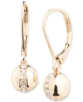 Lauren Ralph Lauren Gold-Tone Pave Bead Drop Earrings