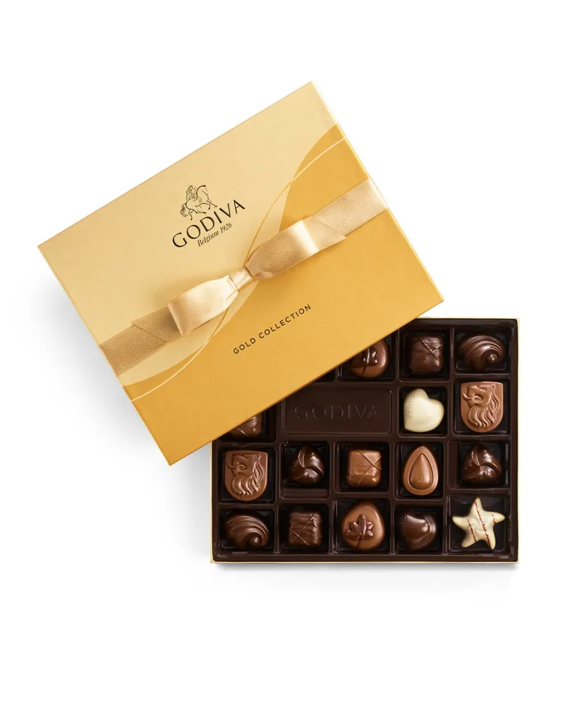 Godiva Assorted Chocolate Gold Gift Box, 18 Piece