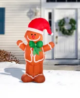 Glitzhome 8' Lighted Inflatable Gingerbread Man Decor