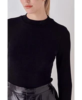 Women's Sheen Stretch Long Sleeve Top