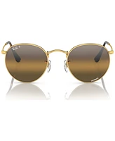 Ray-Ban Men's Round Metal Chromance Polarized Sunglasses, Mirror Gradient RB3447