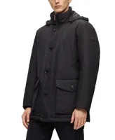 Boss by Hugo Men's Water-Repellent Relaxed-Fit Parka Jacket