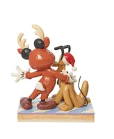 Jim Shore Mickey Reindeer with Pluto Santa