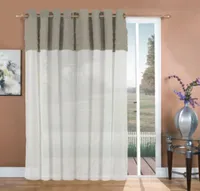 Geneva Pleated Grommet Patio Panel W Wand