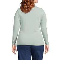 Lands' End Plus Lightweight Jersey Skimming Long Sleeve Turtleneck