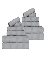 Superior Roma Ribbed Turkish Cotton Quick Dry Solid Assorted Highly Absorbent Towel Collection