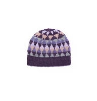 Feelgoodz Women's Artisan Hand-Knit Jaya Harlequin Wool Beanie Hat