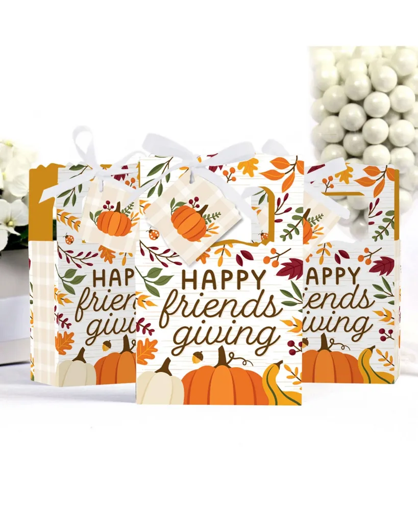 Fall Friends Thanksgiving - Friendsgiving Party Favor Boxes - Set of 12 - Assorted Pre