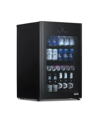 Newair Beer Froster 125 Can Freestanding Beverage Fridge in Black with Party and Turbo Mode, Chills Down to 23 Degrees