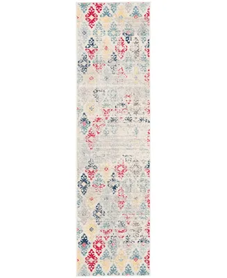 Safavieh Madison MAD304 Ivory and Blue 2'2" x 8' Runner Area Rug