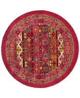 Safavieh Madison MAD307 Fuchsia 6'7" x 6'7" Round Area Rug