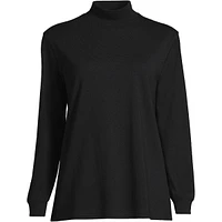 Lands' End Women's Petite Long Sleeve Super T Mock Tee