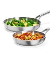 Oxo Mira Tri-Ply Stainless Steel 2 Piece Frying Pan Set