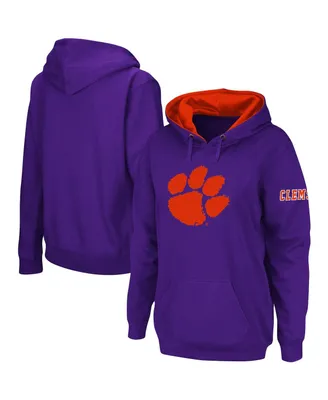 Women's Purple Clemson Tigers Big Logo Pullover Sweatshirt