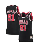 Women's Mitchell & Ness Dennis Rodman Black Chicago Bulls Hardwood Classics Swingman Jersey