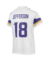 Big Boys Nike Justin Jefferson White Minnesota Vikings Game Jersey