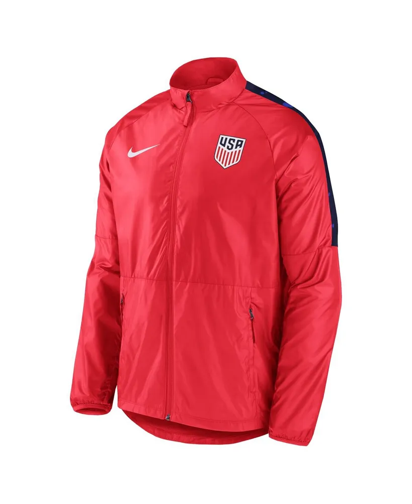 Big Boys Nike Red Usmnt Academy All-Weather Raglan Full-Zip Jacket