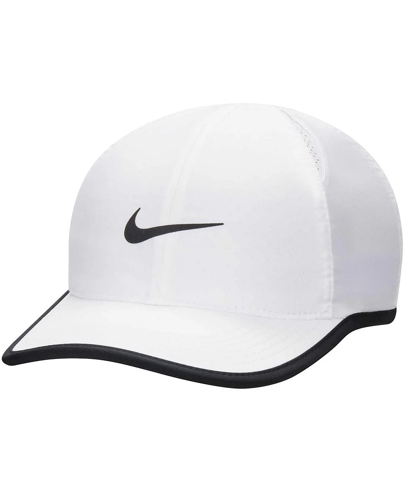 Youth Boys and Girls Nike White Featherlight Club Performance Adjustable Hat