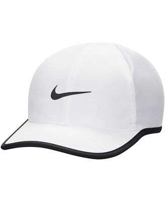 Youth Boys and Girls Nike White Featherlight Club Performance Adjustable Hat