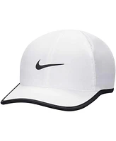 Youth Boys and Girls Nike White Featherlight Club Performance Adjustable Hat