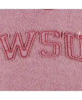 Women's Pressbox Crimson Distressed Washington State Cougars Ponchoville Pullover Sweatshirt