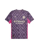 Men's Puma Purple Manchester City 2023/24 Replica Short Sleeve Goalkeeper Jersey