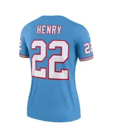 Women's Nike Derrick Henry Light Blue Tennessee Titans Oilers Throwback Legend Jersey