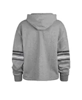 Women's '47 Brand Heather Gray Distressed Las Vegas Raiders Upland Bennett Pullover Hoodie