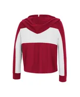 Big Girls Colosseum Crimson Alabama Tide Galooks Hoodie Lace-Up Long Sleeve T-shirt