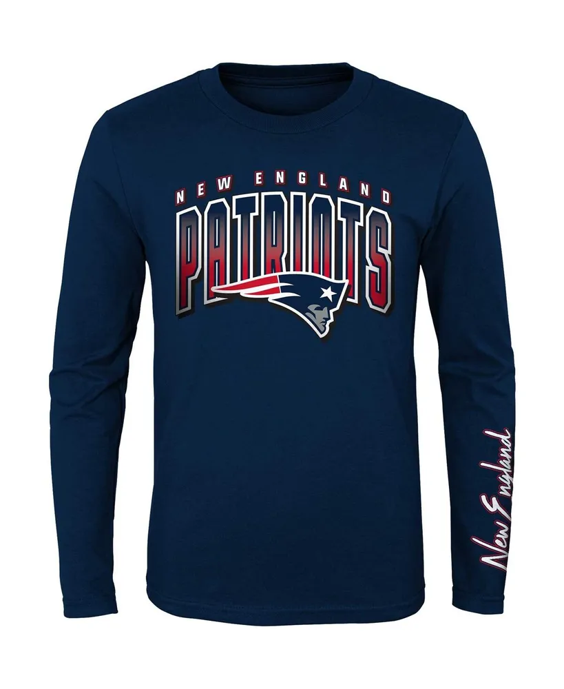 Big Boys Red, Navy New England Patriots Fan Fave T-shirt Combo Set