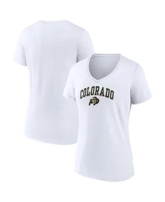 Women's Fanatics White Colorado Buffaloes Evergreen Campus V-Neck T-shirt