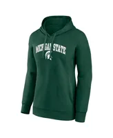 Women's Fanatics Green Michigan State Spartans Evergreen Campus Pullover Hoodie