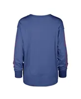 Women's '47 Brand Royal Distressed New York Giants Tom Cat Long Sleeve T-shirt